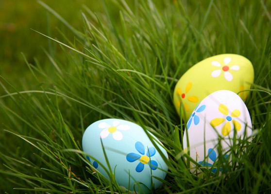 Huevos de Pascua decorados.