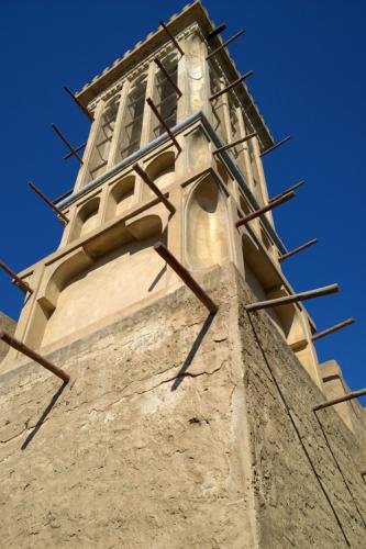 Una torre de los vientos en Dubai.
