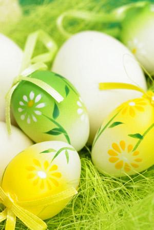 Huevos de Pascua decorados.
