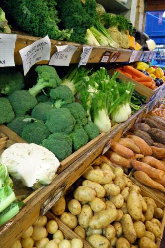 Mercado de verduras en Melbourne.