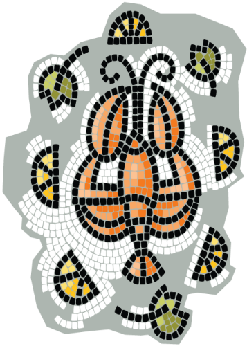 Langosta, mosaico.