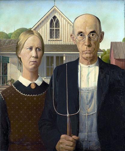 American gothic by Grant Wood.