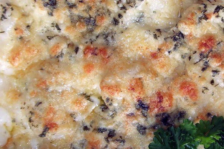 Plato gratinado al horno.