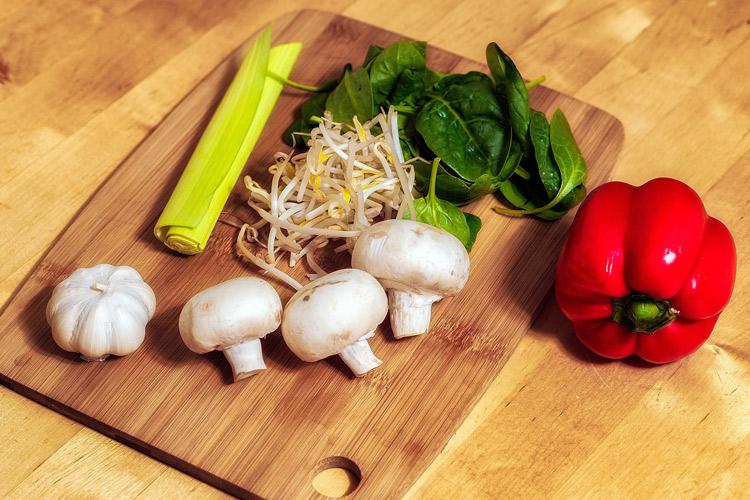 Algunas verduras y hortalizas.