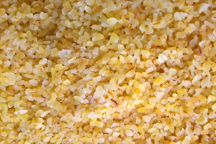 TRigo bulgur ya hidratado.