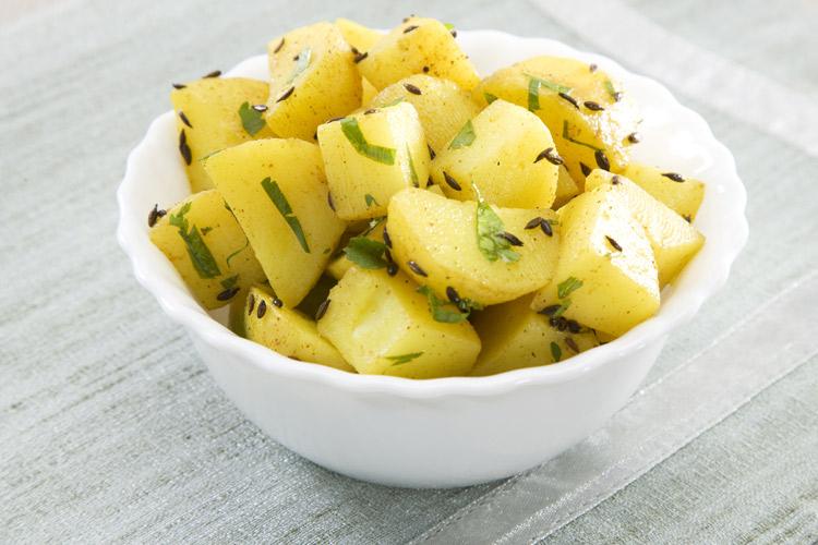 Fried potatoes Indian style.