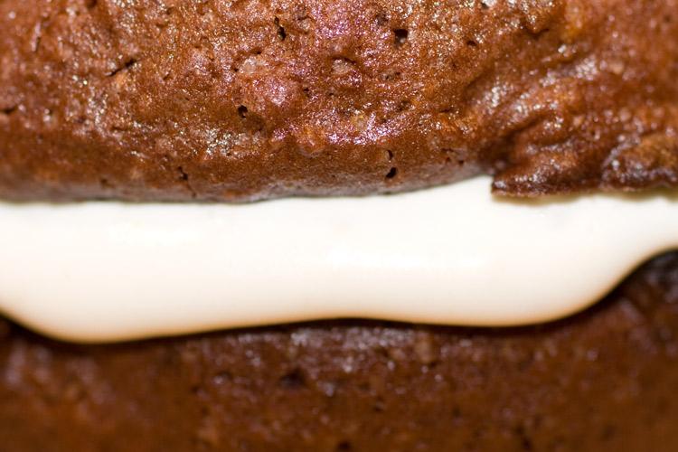 Detalle de whoopie pie relleno.