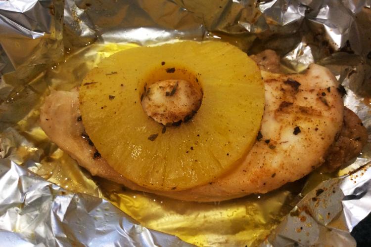 Pollo en papillote al estilo de Bali.