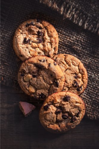 Galletas con pepitas de chocolate.