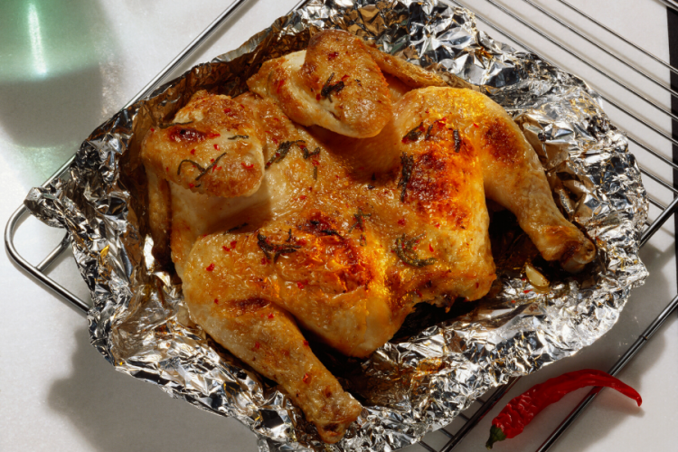 Pollo a la diabla.