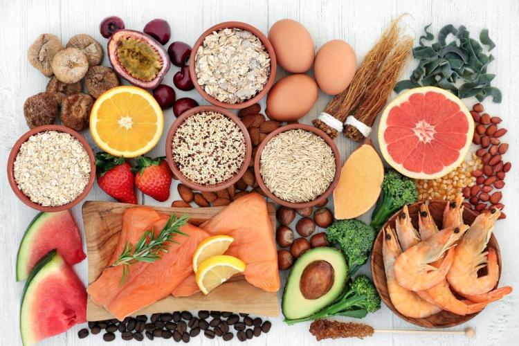 Alimentos saludables para una dieta calórica.