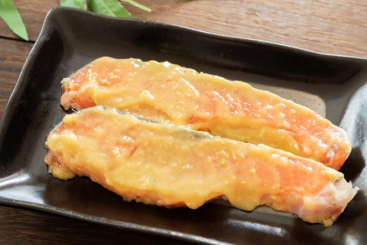 Misozuke de salmón.