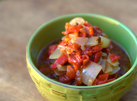 Salsa mexicana cocinada.