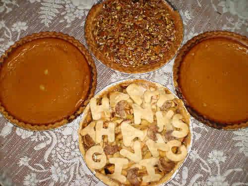 Selección de tartas para el día de Acción de Gracias.