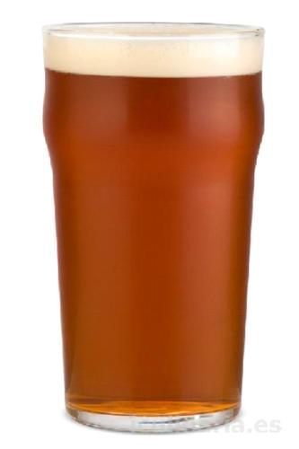 Vaso de cerveza con espuma.