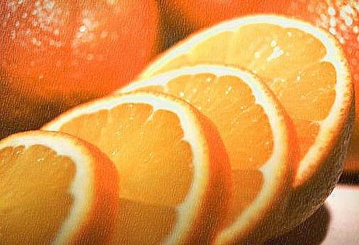 Rodajas de naranja.