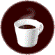 Taza de café negro.