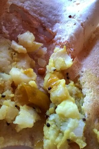 Dosa con relleno.