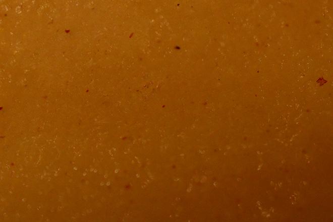 Detalle de puré de pera.