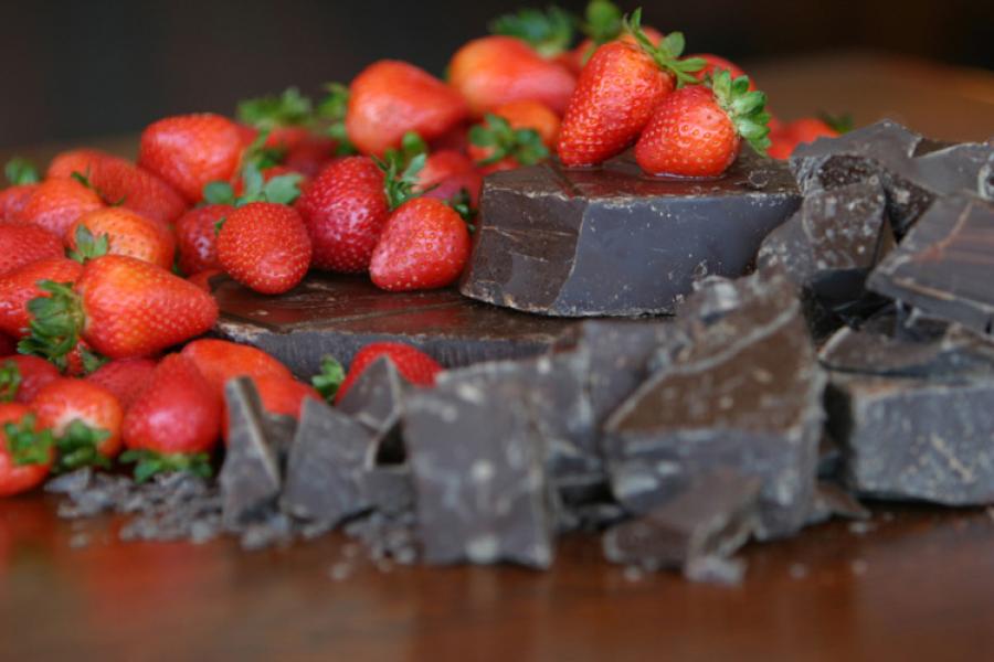 Fresas y chocolate, un toque gourmet.