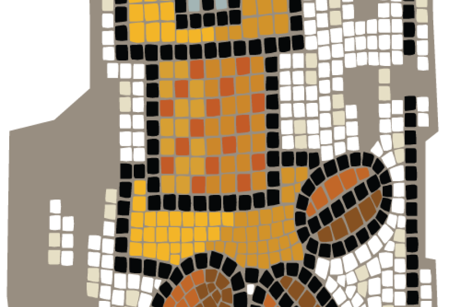 Molinillo de café, mosaico.