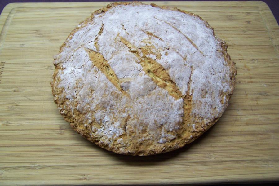 Pan de soda irlandés.