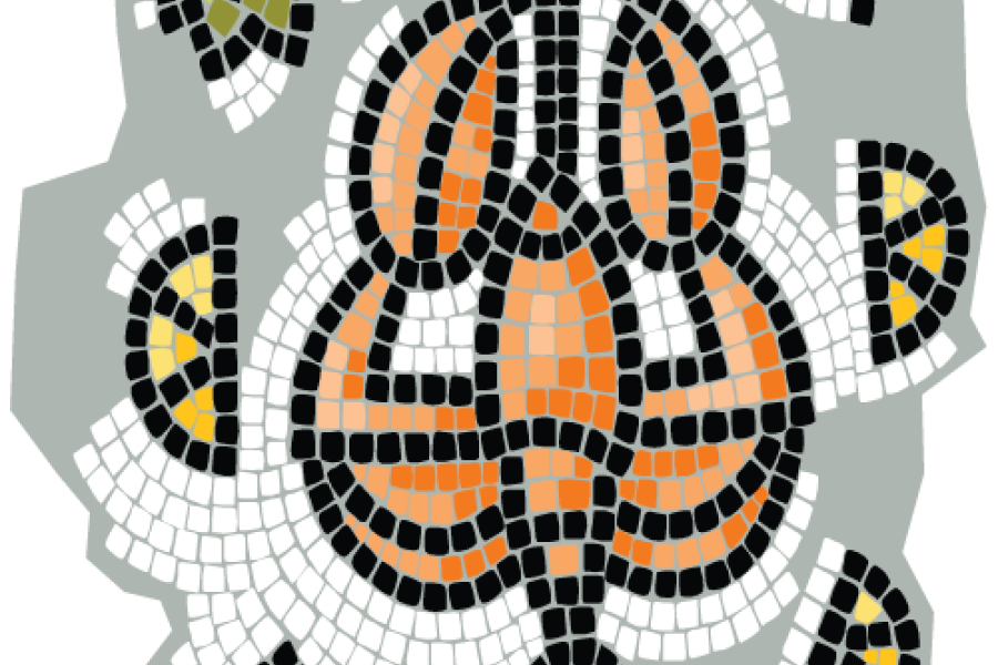 Langosta, mosaico.