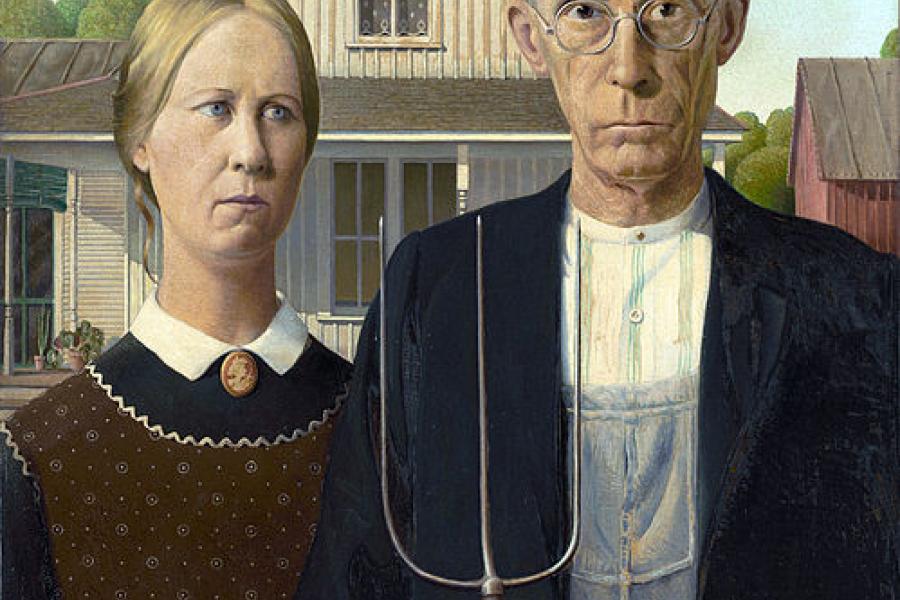 American gothic by Grant Wood.