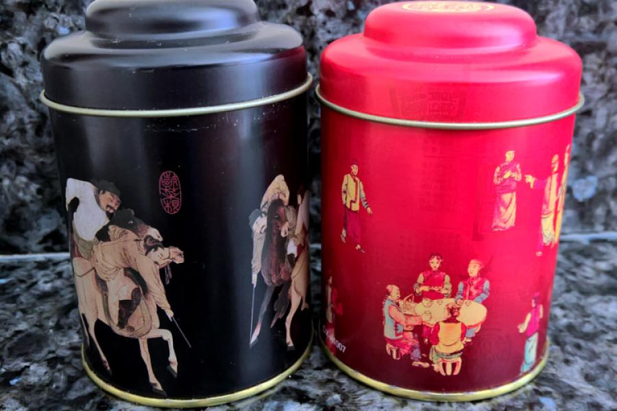 Latas para guardar té.