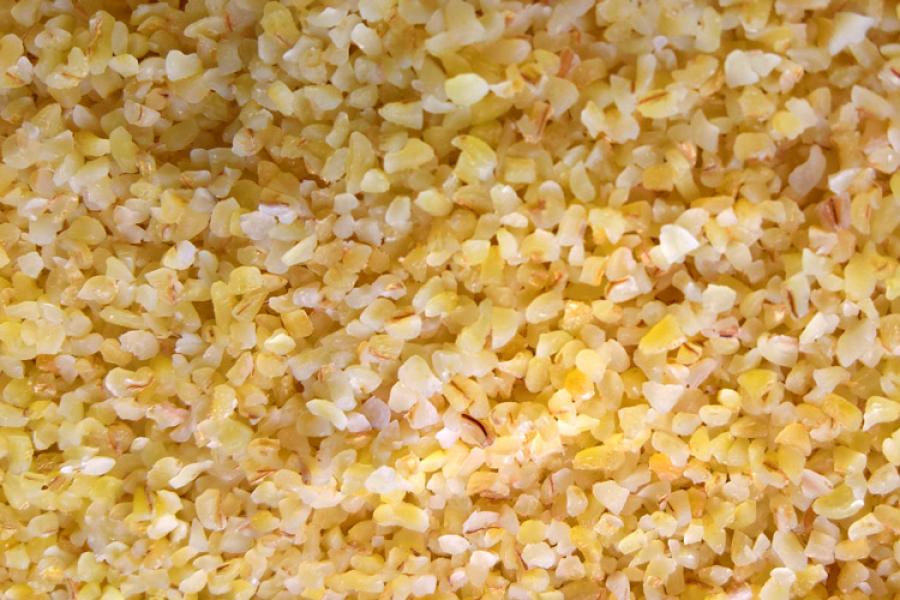 TRigo bulgur ya hidratado.