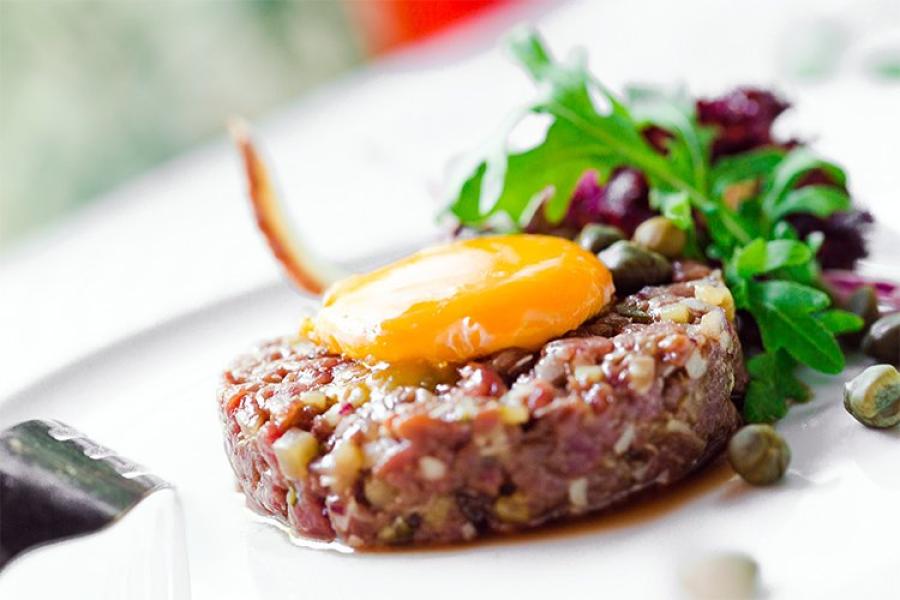 Steak tartare.