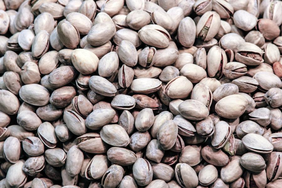 Pistachos con cáscara.