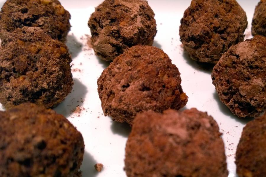 Trufas de chocolate caseras.