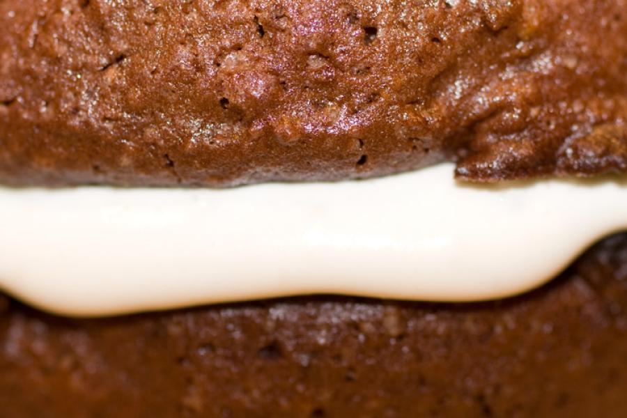 Detalle de whoopie pie relleno.