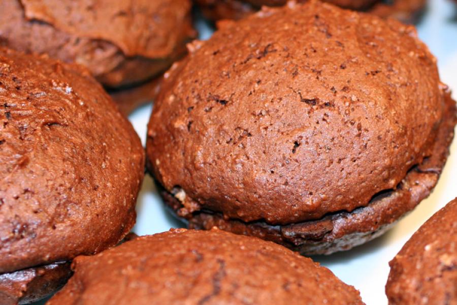 Whoopie pies sin rellenar.