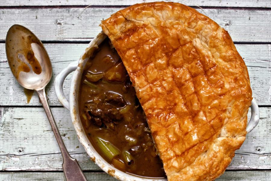 Pastel de carne de Wyoming.