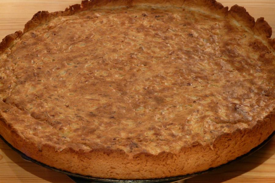 Zwiebelkuchen, tarta alemana de cebolla.