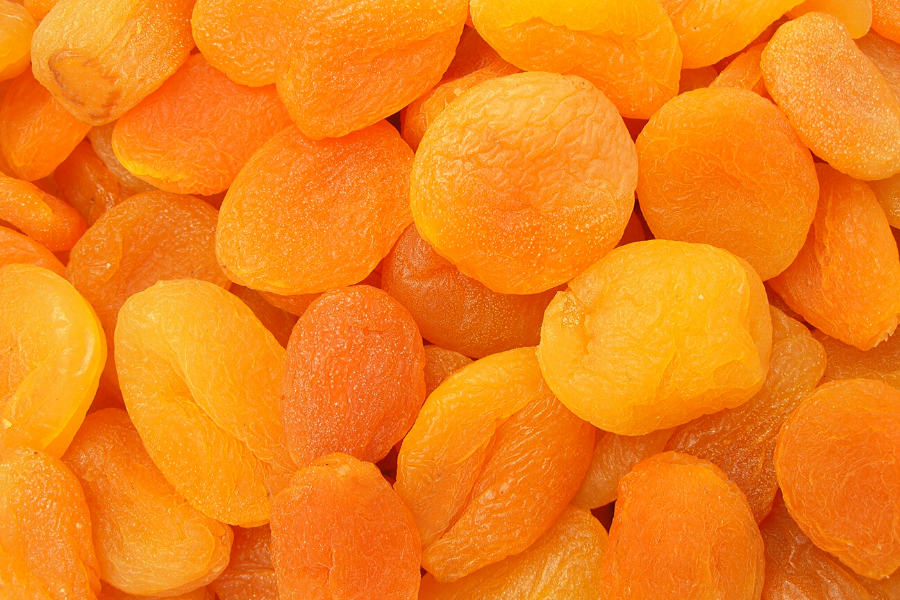 Albaricoques secos.