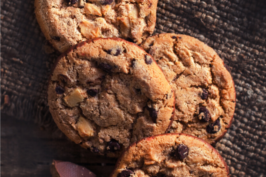 Galletas con pepitas de chocolate.