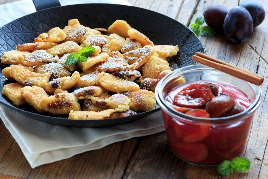 Kaiserschmarm austriacos, crepes rotos.