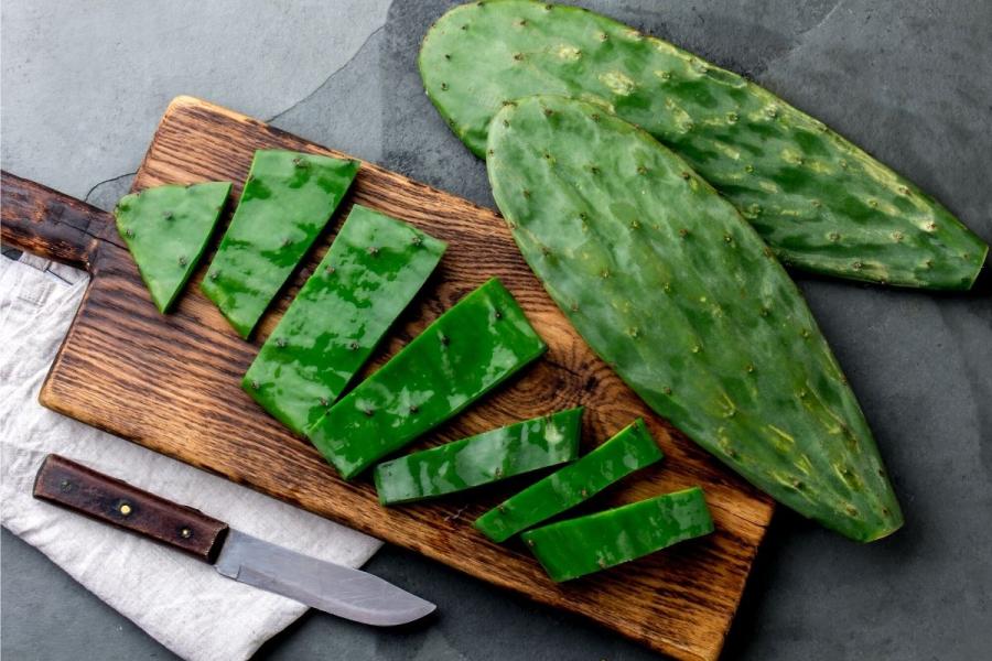 Palas frescas de nopal.