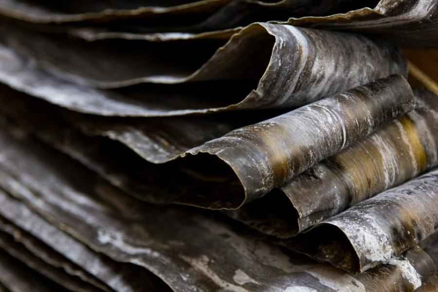 Detalle de kombu seco.