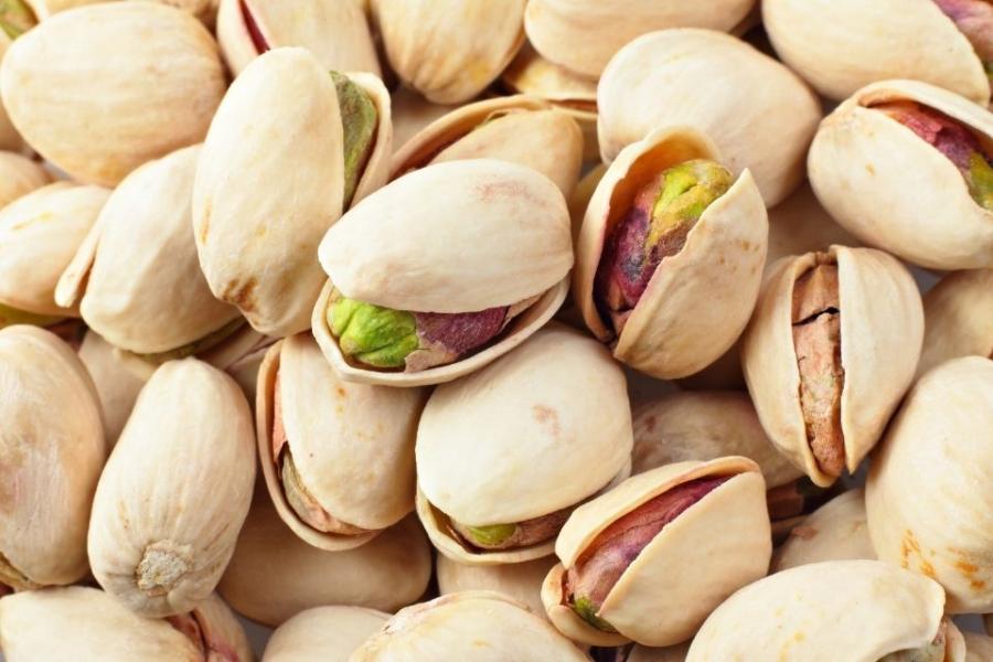 Pistachos con cáscara.