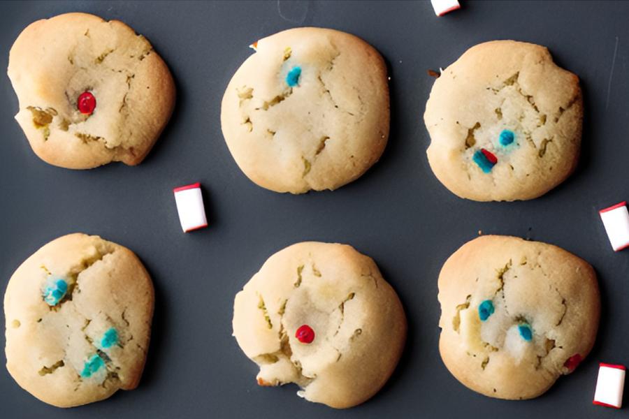 Galletas con caramelos, dibujo IA.