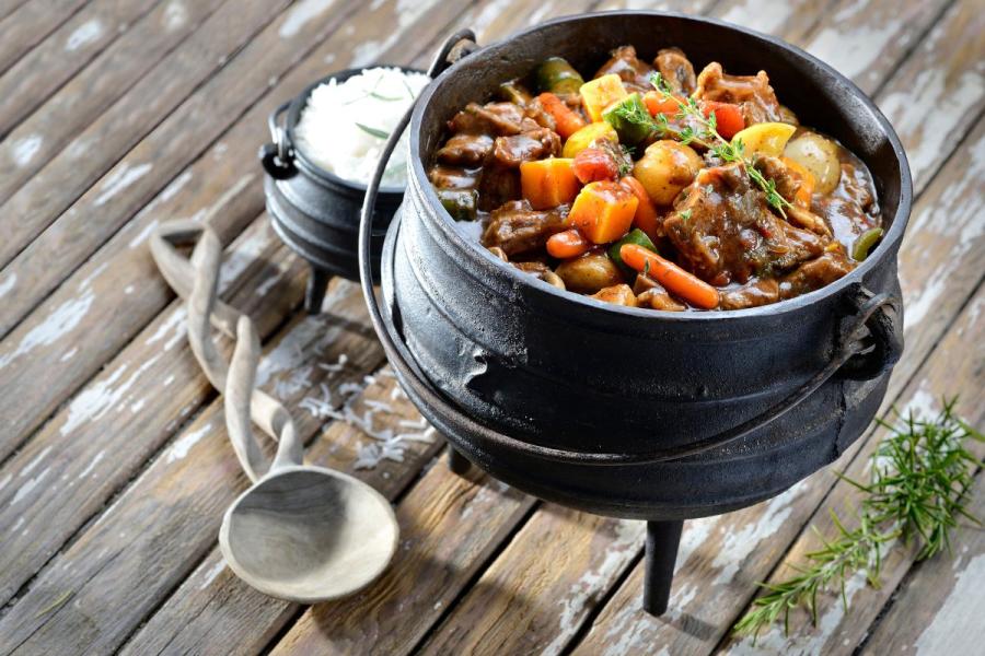Potjielos, un guisado sudafricano.