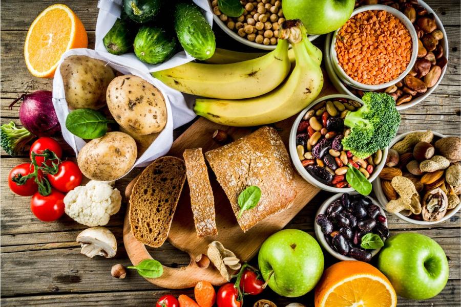 Selección de alimentos rque son una buena fuente de fibra.