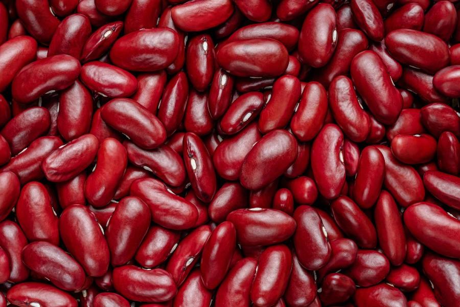 Detalle de alubias rojas.