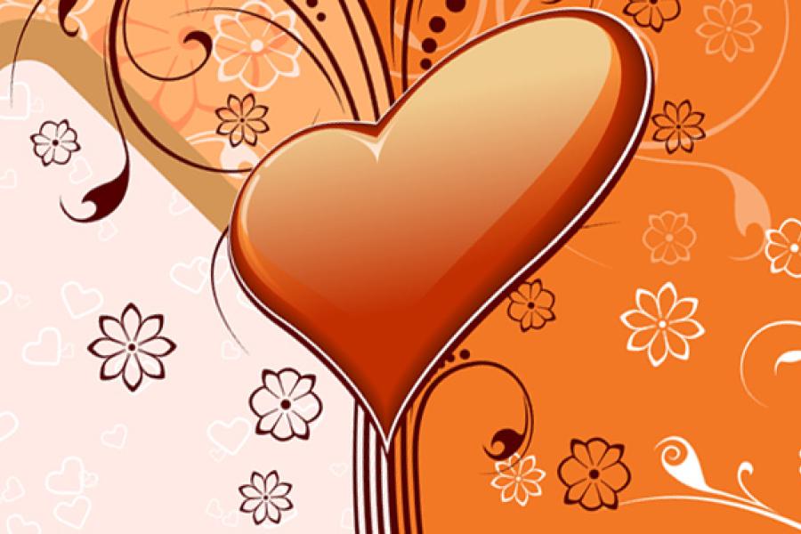 Corazón decorativo, motivo para el día de San Valentín.