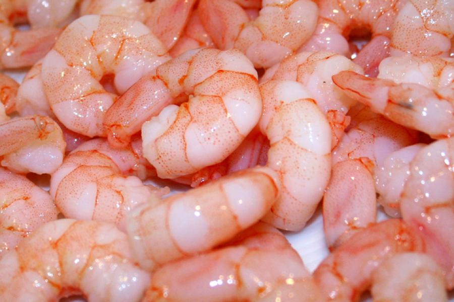 Gambas cocidas.