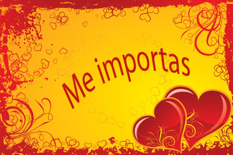 Tarjeta de San Valentín - me importas.
